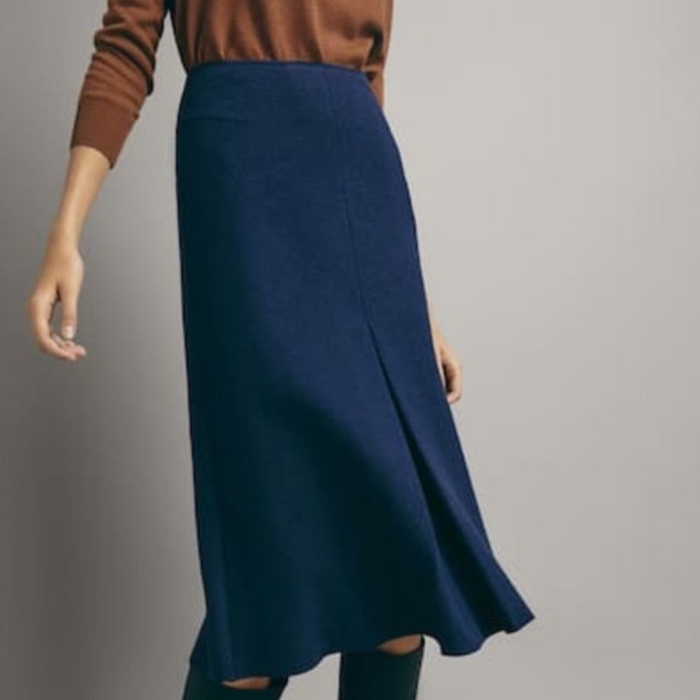 MASSIMO DUTTI l NWOT Boiled Wool Skirt